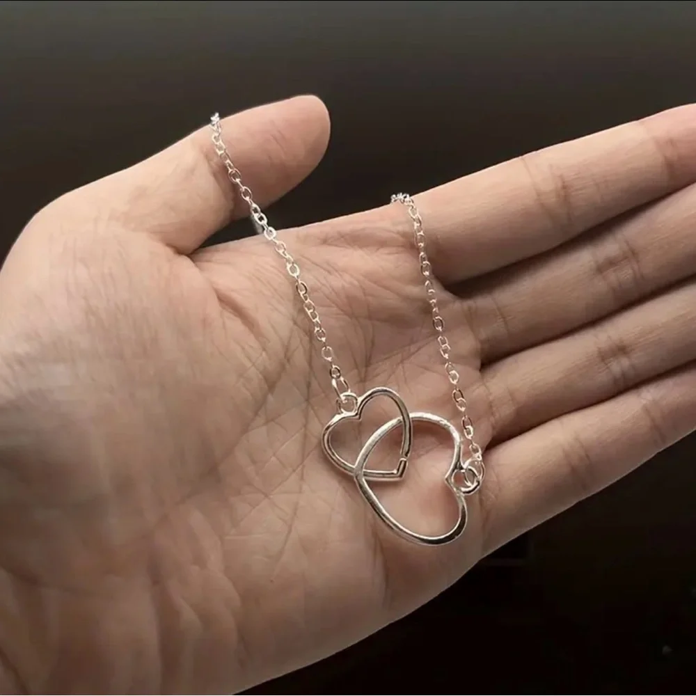 Sterling Silver Heart Pendant Necklace / Mother’s Day Gift - Picture 2 of 5